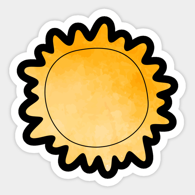 A Playful Bright Yellow Sunshine Pattern Of Positive Energy Sticker by mangobanana